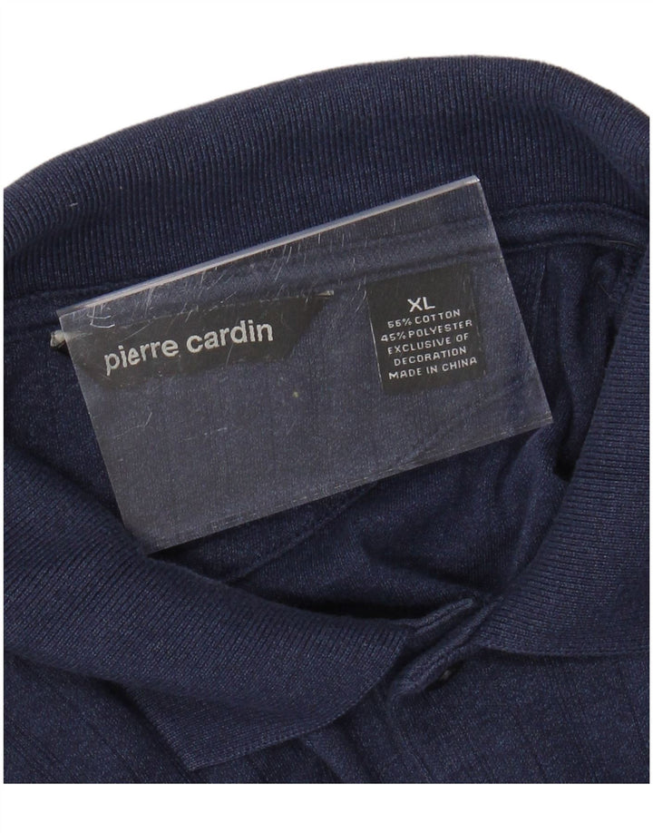 PIERRE CARDIN Polo Homme XL Bleu Marine Coton