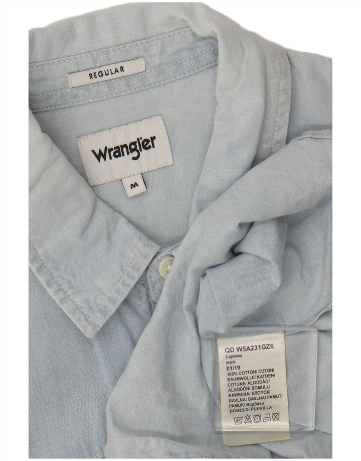 Wrangler Chemise Regular Homme Bleu Moyen Coton