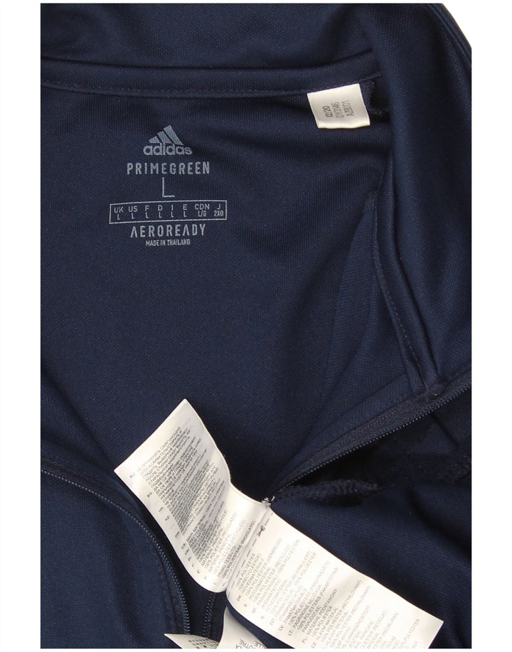 Adidas Aeroready Pull à col zippé pour homme Bleu marine Taille L