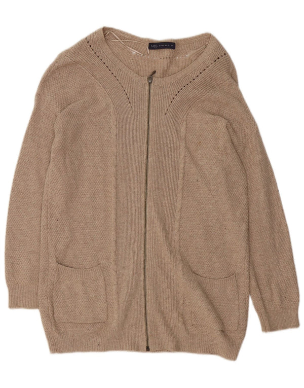 Marks & Spencer Pull cardigan long surdimensionné pour femme UK 8 Small Beige