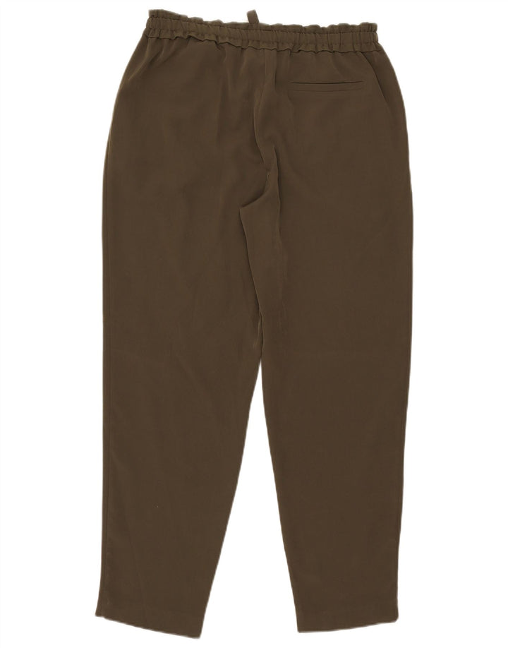 Pantalon décontracté fuselé Zara Femme Moyen W28 L27 Kaki Polyester