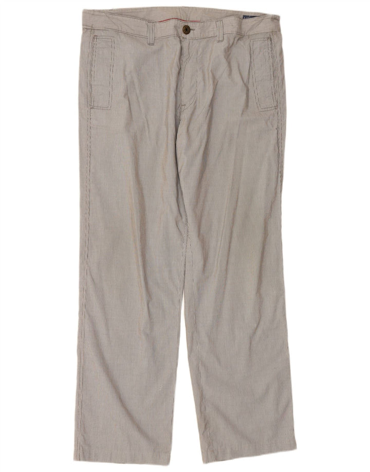 MURPHY & NYE Pantalon Chino Droit Homme W38 L33 Gris Fines Rayures