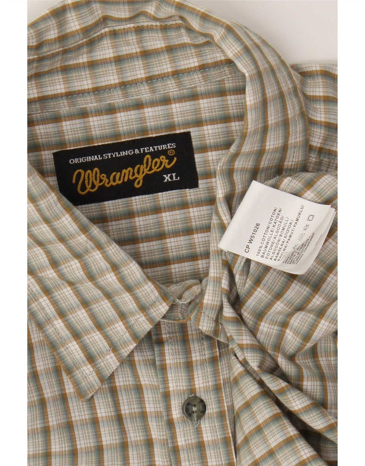 Wrangler Chemise Homme XL Beige Carreaux Coton