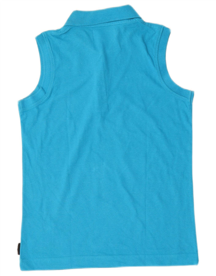 Kappa Polo sans manches pour femme UK 12 Bleu moyen Coton