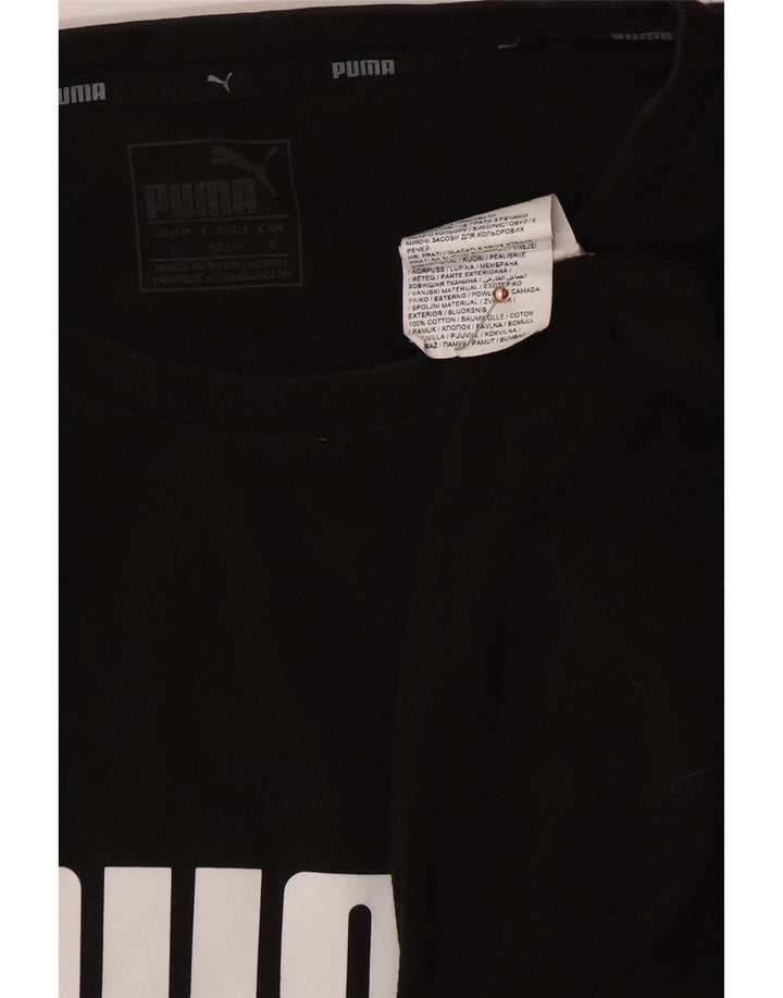 PUMA T-shirt graphique pour hommes, grand, noir, coton