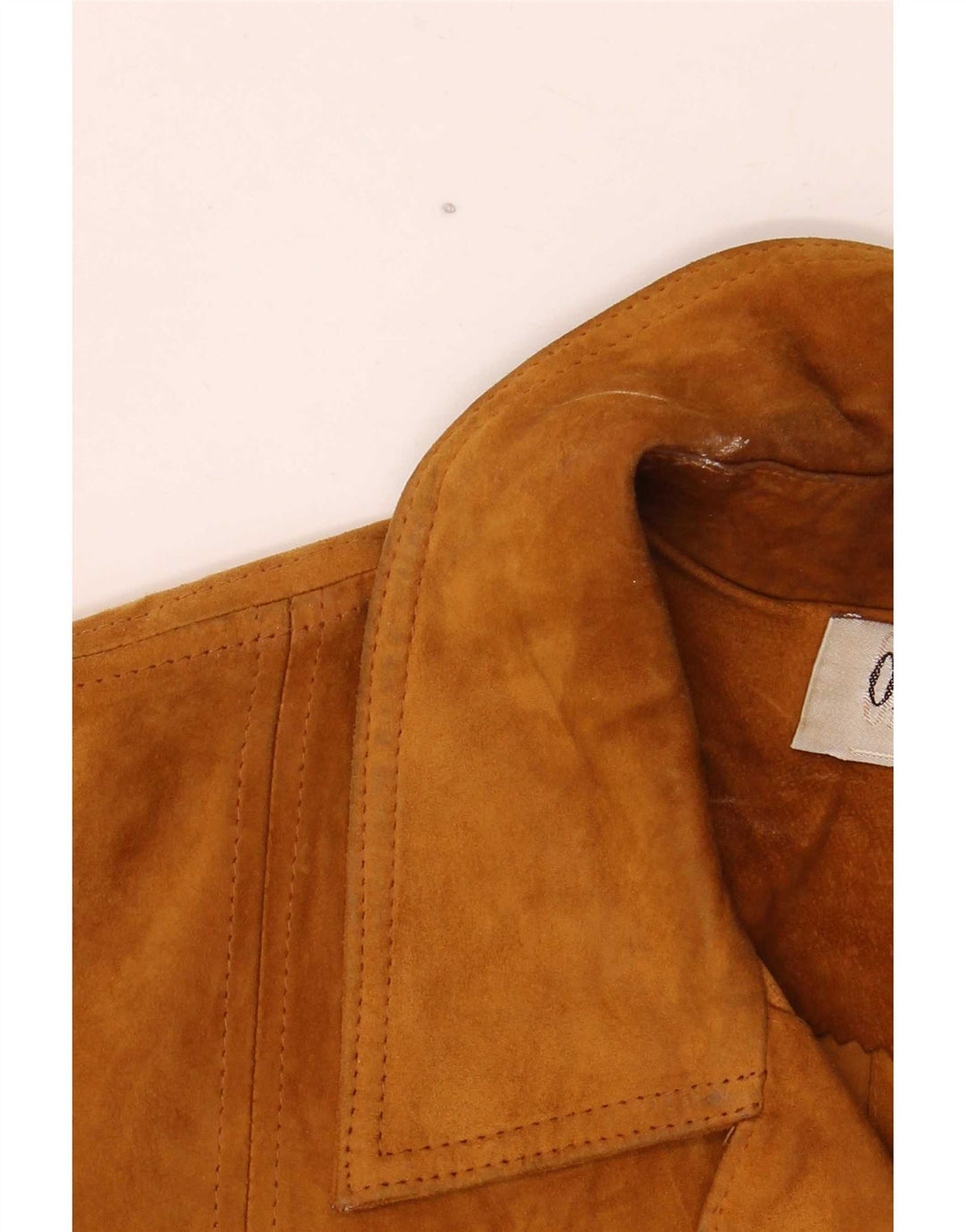 veste en daim week-end femme vintage IT 42 cuir beige moyen