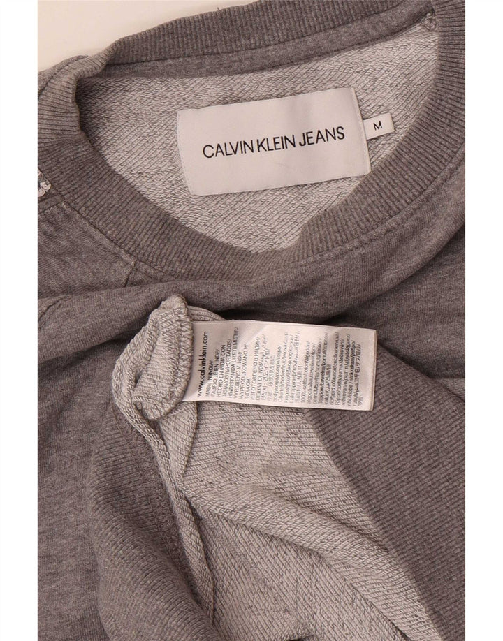 Calvin Klein Jeans Sweat-Shirt Graphique Homme Gris Moyen Coton
