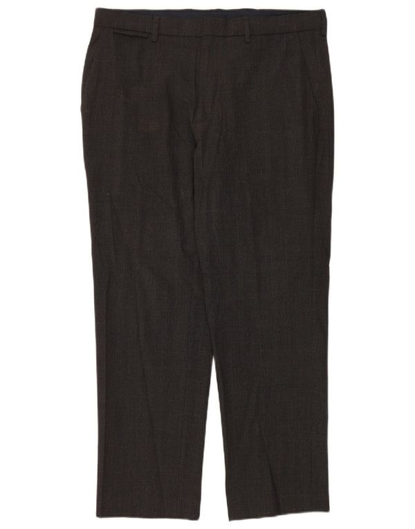 Marks & Spencer Pantalon Chino Coupe Regular Homme W34 L29 Gris Polyester