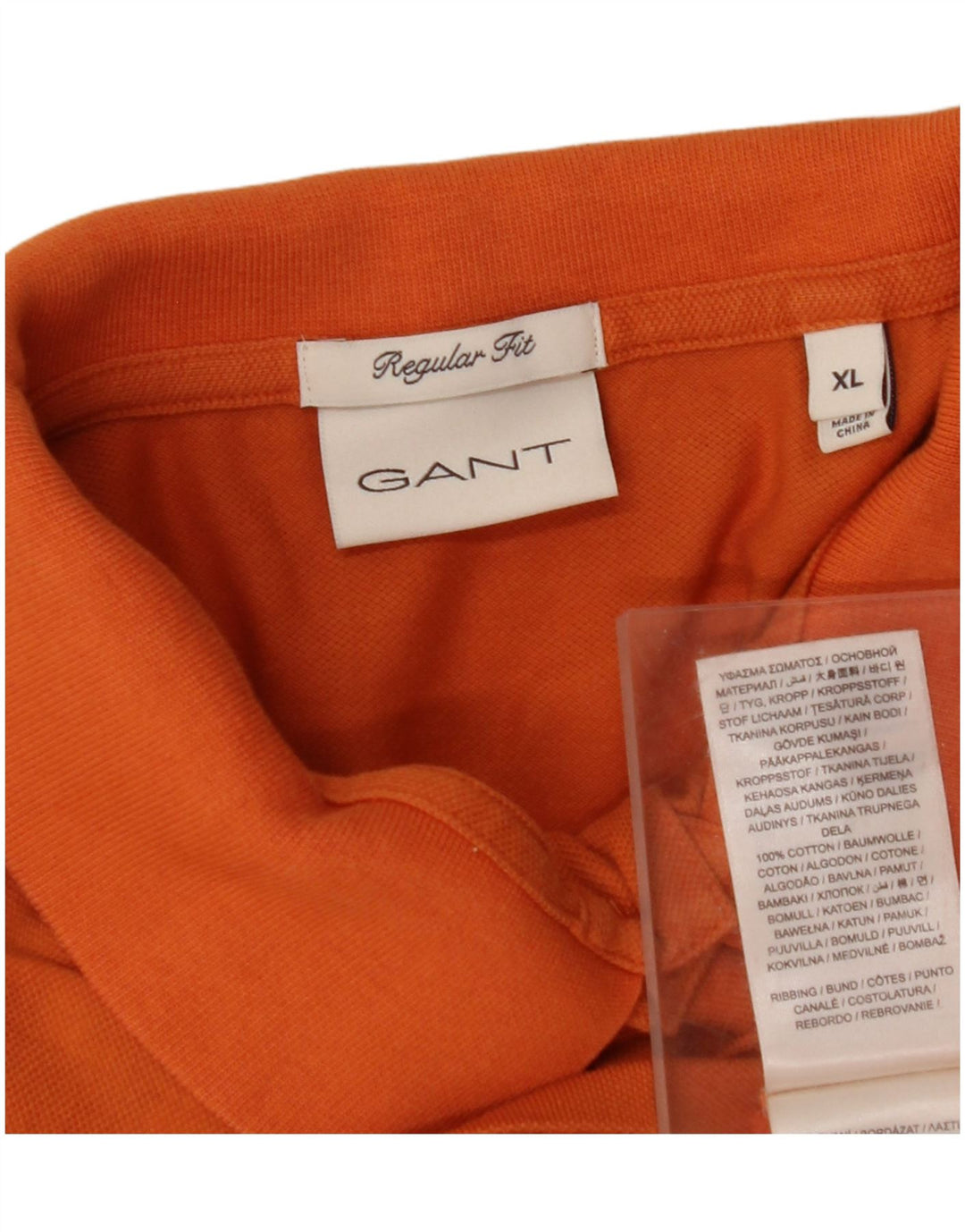 GANT Polo Regular Fit Homme Orange Coton