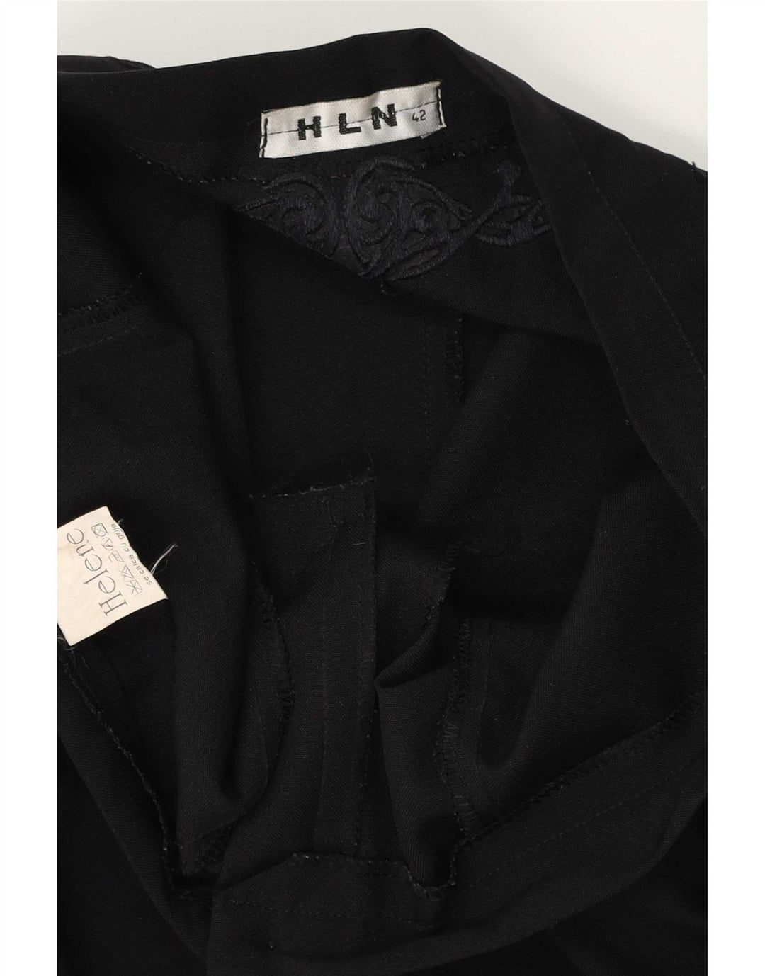Pantalon Cargo Droit Femme Vintage IT 42 Moyen W28 L32 Noir