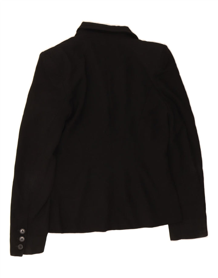 HOBBS Womens 3 Button Blazer Jacket UK 10 Small Black Polyester Vintage Hobbs and Second-Hand Hobbs from Messina Hembry 