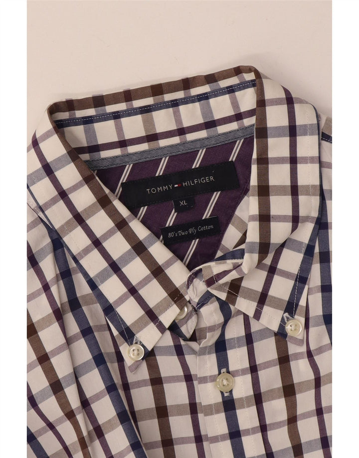 Tommy Hilfiger Chemise Homme XL Coton à Carreaux Multicolore