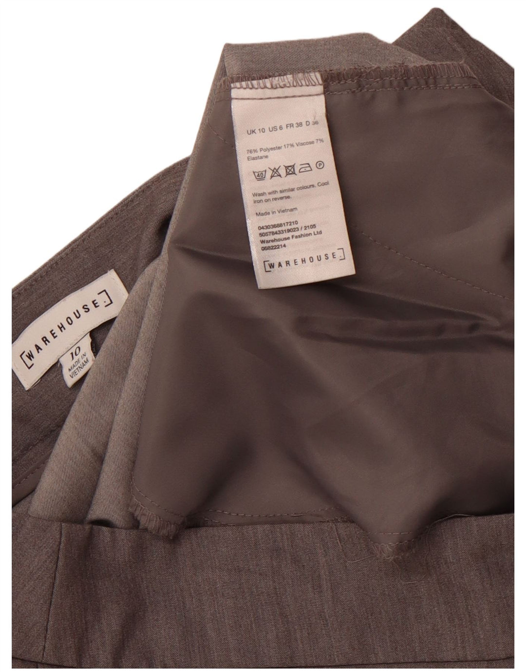 WAREHOUSE Pantalon de costume slim taille haute pour femme UK 10 Small W30 Gris