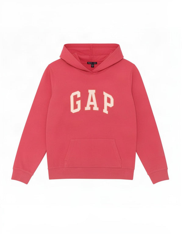 Gap Pull à capuche graphique pour femme UK 14 Coton rose moyen