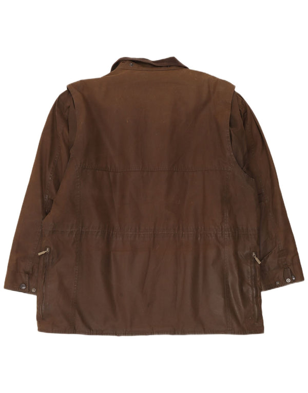 BARBOUR Veste ample en coton ciré pour homme UK 42 XL Marron Polyuréthane