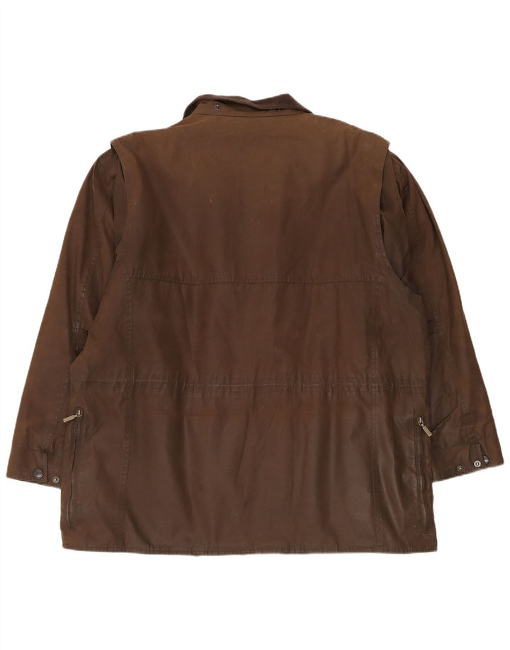 BARBOUR Veste ample en coton ciré pour homme UK 42 XL Marron Polyuréthane