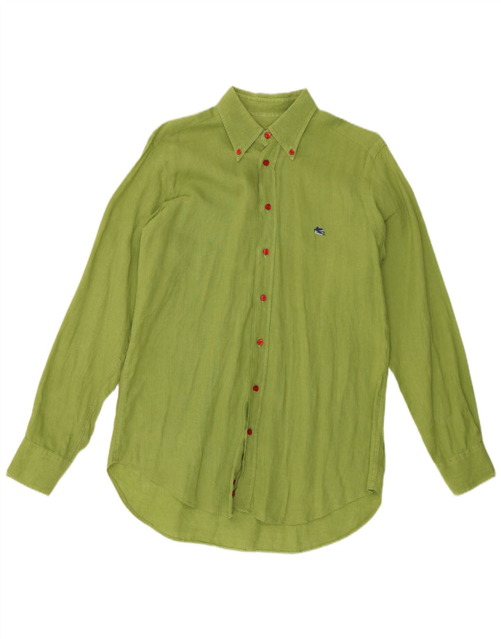 Etro Chemise homme taille 40 lin vert moyen