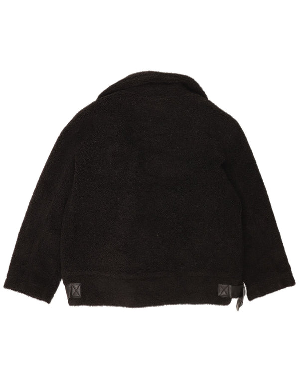 Topshop Veste polaire surdimensionnée pour femme UK 44 Medium Noir Polyester