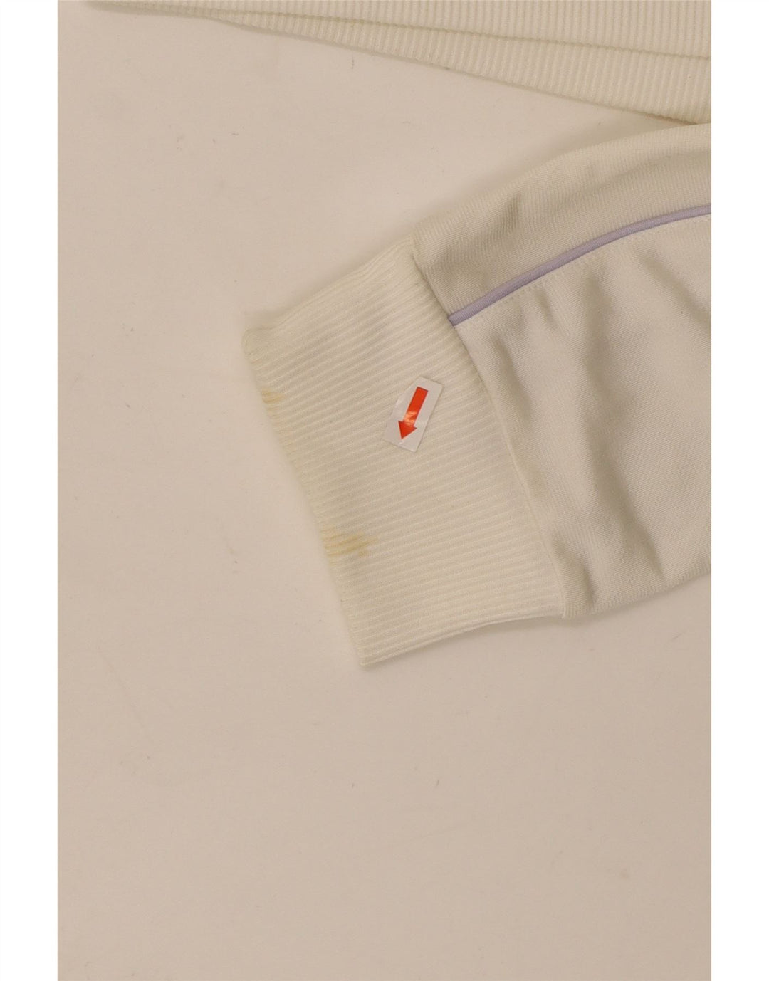 ADIDAS Veste de survêtement pour femme UK 16 Large Off White Polyester