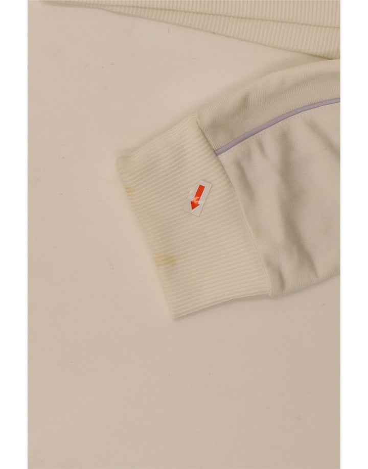 ADIDAS Veste de survêtement pour femme UK 16 Large Off White Polyester