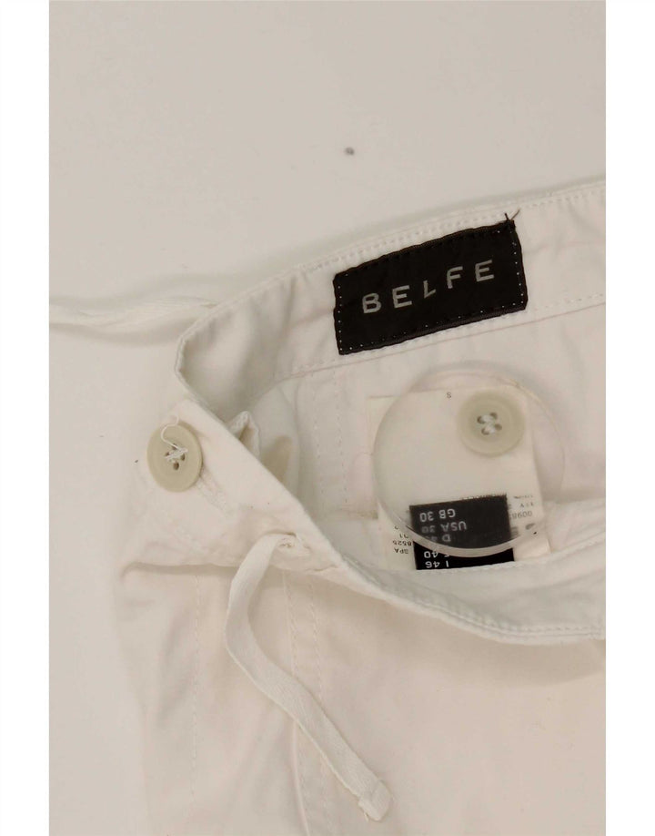 Belfe Short Chino Homme W30 Coton Blanc Moyen