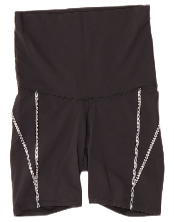 Reebok Short de sport taille haute pour femme UK 12/14 Noir moyen Polyamide