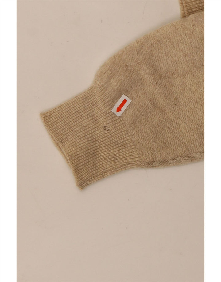 Benetton Pull Col Rond Femme Beige Moyen