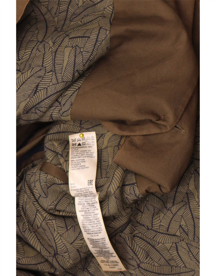 Marks & Spencer Veste blazer à 2 boutons pour homme UK 40 en coton kaki moyen