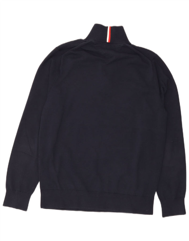 Tommy Hilfiger Pull col zippé homme bleu marine moyen coton