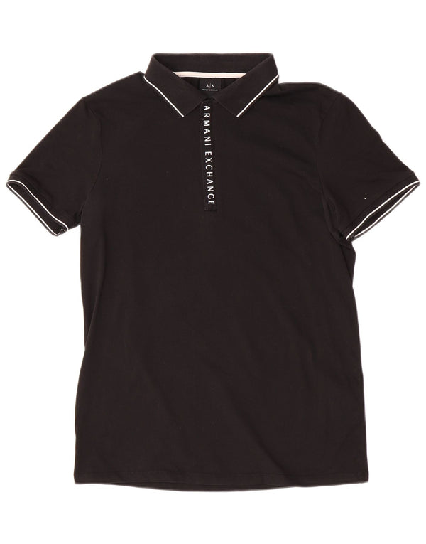 Armani Exchange Polo Homme Noir Moyen Coton
