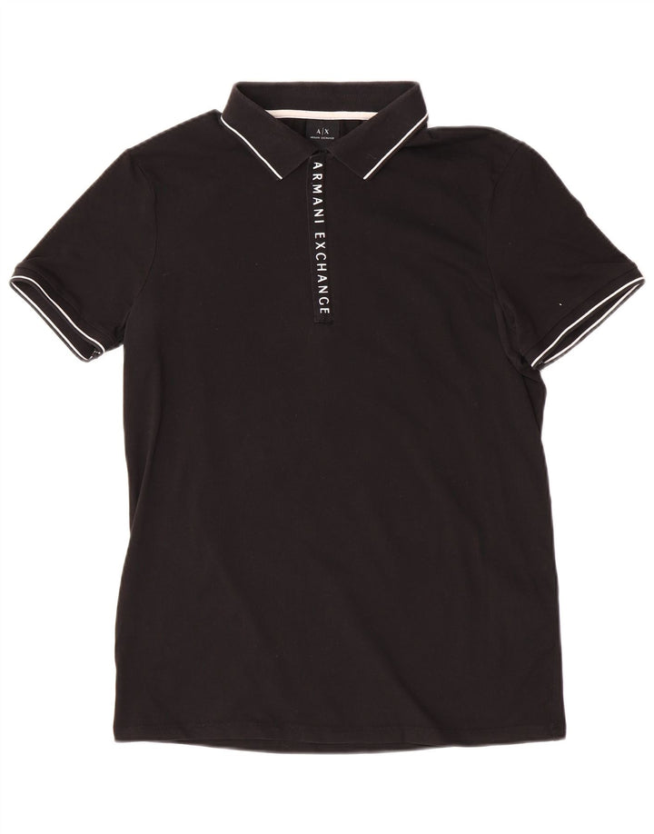Armani Exchange Polo Homme Noir Moyen Coton