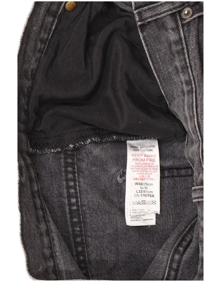 Topshop Jean ample ample femme W30 L32 noir polyester