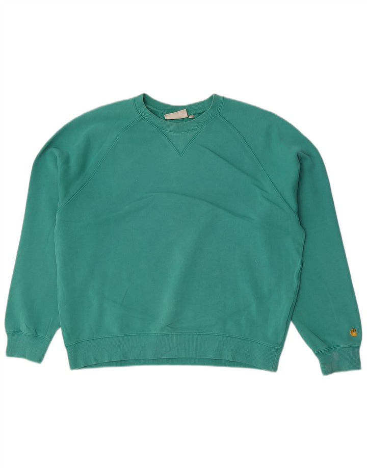 Carhartt Sweat-shirt surdimensionné pour femme UK 10 Petit coton vert