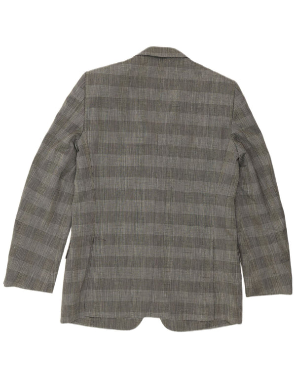 Facis Veste Blazer 2 Boutons Homme IT 52 XL Gris Pied-de-Poule Polyester