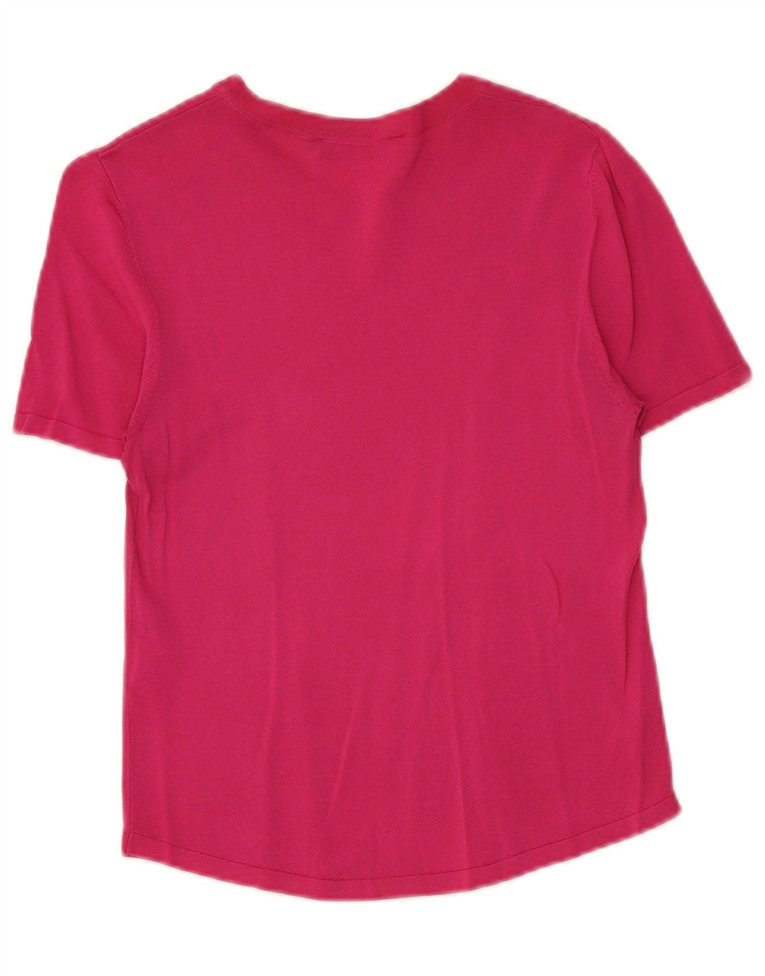 Zara T-Shirt Femme Top UK 12 Viscose Rose Moyen