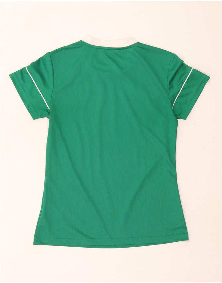 Adidas Climalite T-Shirt Top UK 8/10 Petit Vert Polyester