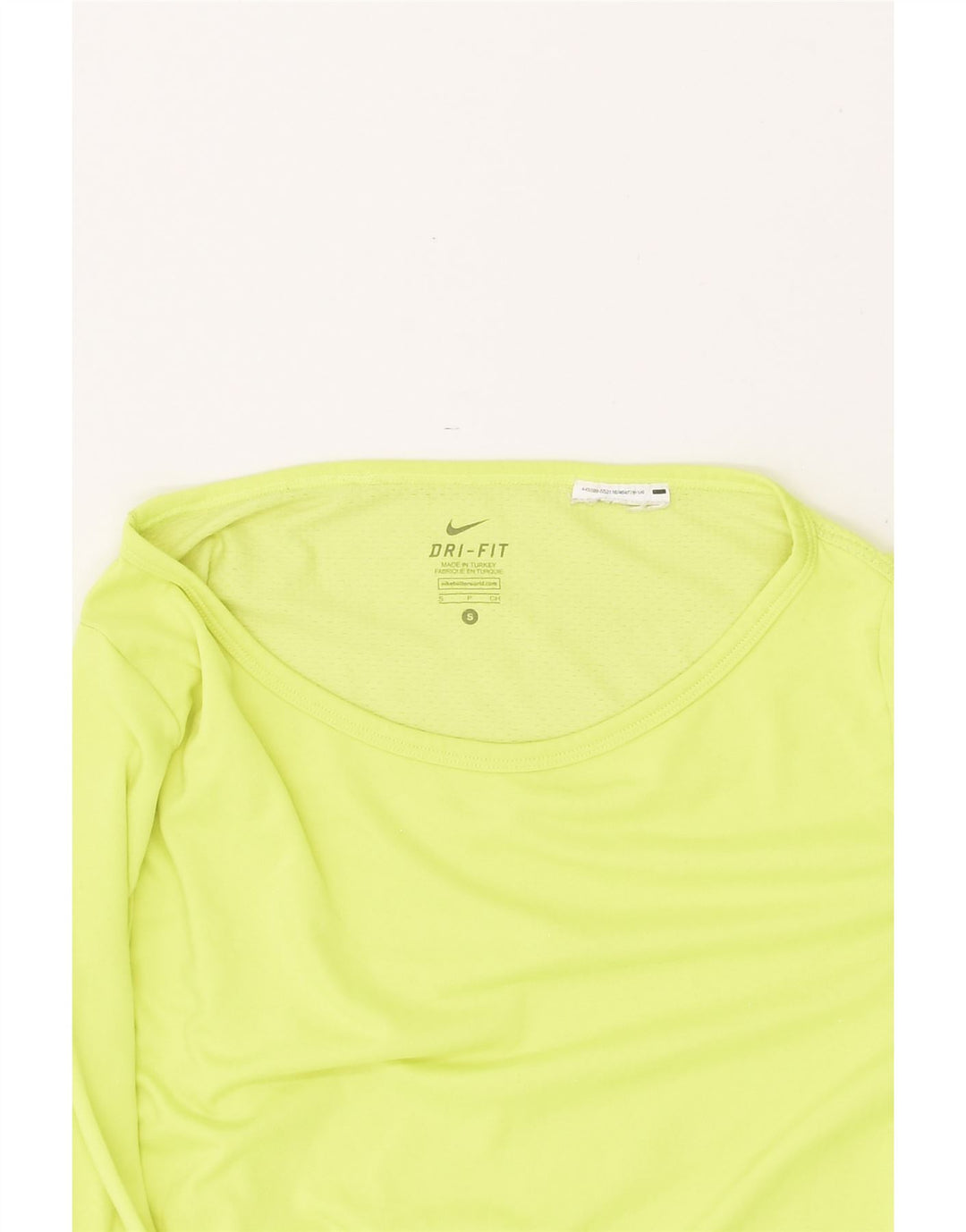 NIKE Haut Dri Fit à manches longues pour femme UK 10 Petit Vert Polyester