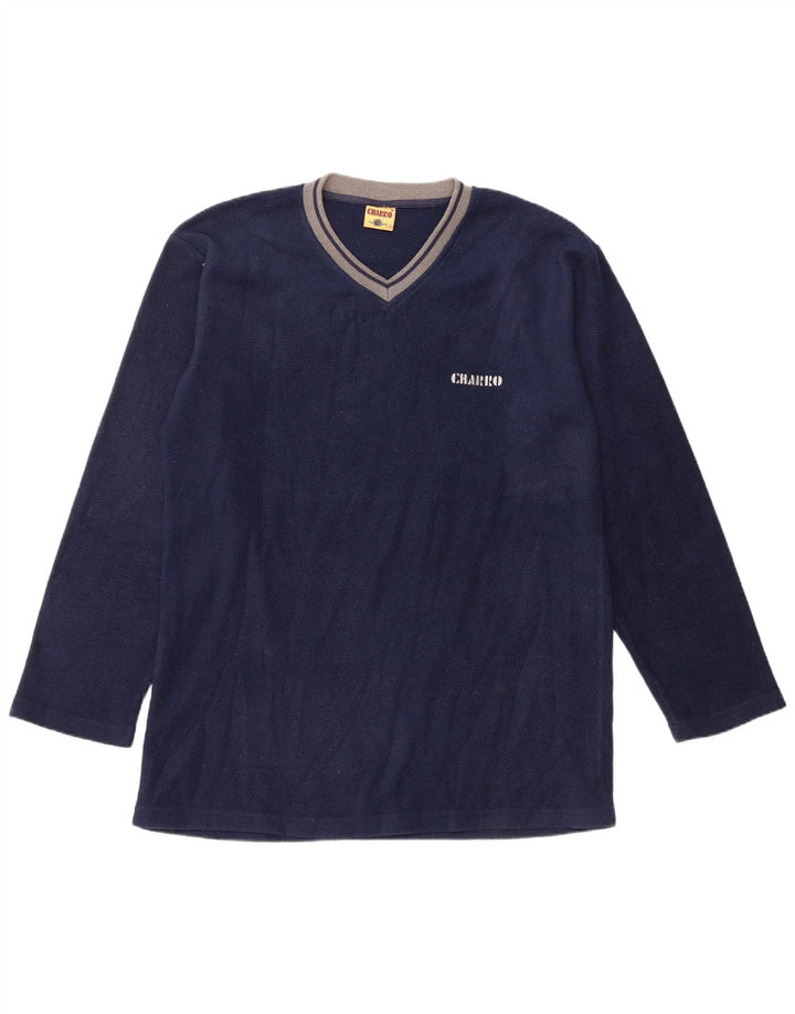 CHARRO Pull Polaire Homme Bleu Marine Moyen Polyester