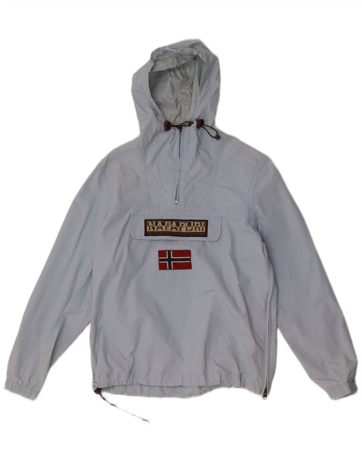 Napapijri Veste de pluie surdimensionnée à capuche pour femme UK 10 Small Bleu
