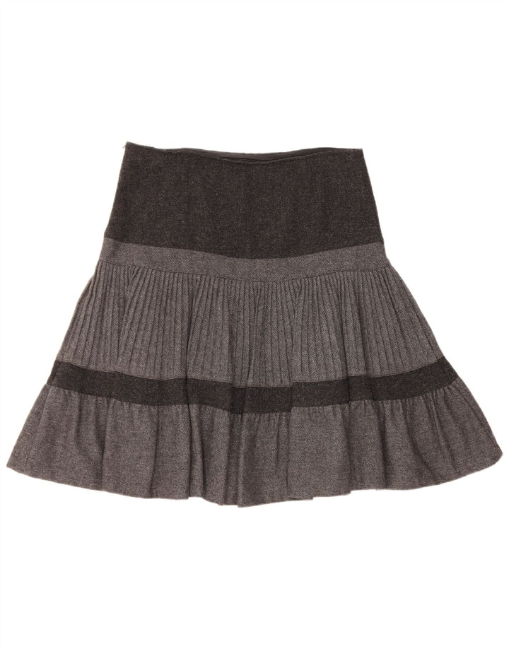 Benetton Jupe trapèze W32 pour femme, grand color block gris