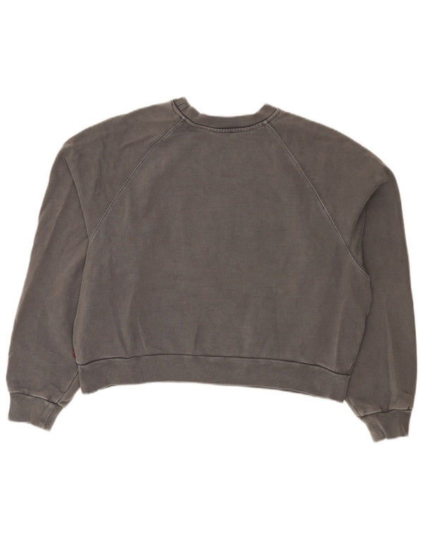 Levi's Sweat-shirt oversize Crop Graphic pour femme Gris moyen UK 44