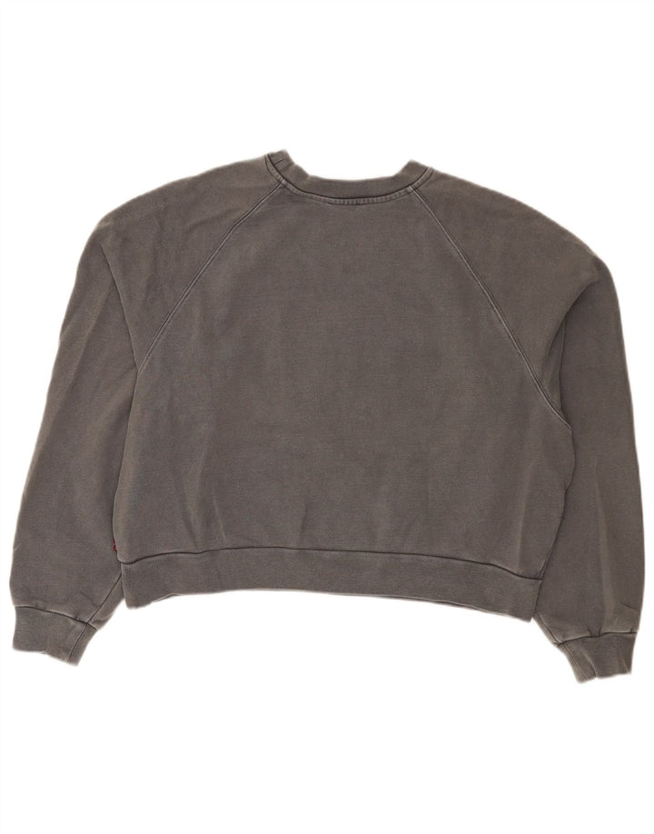 Levi's Sweat-shirt oversize Crop Graphic pour femme Gris moyen UK 44