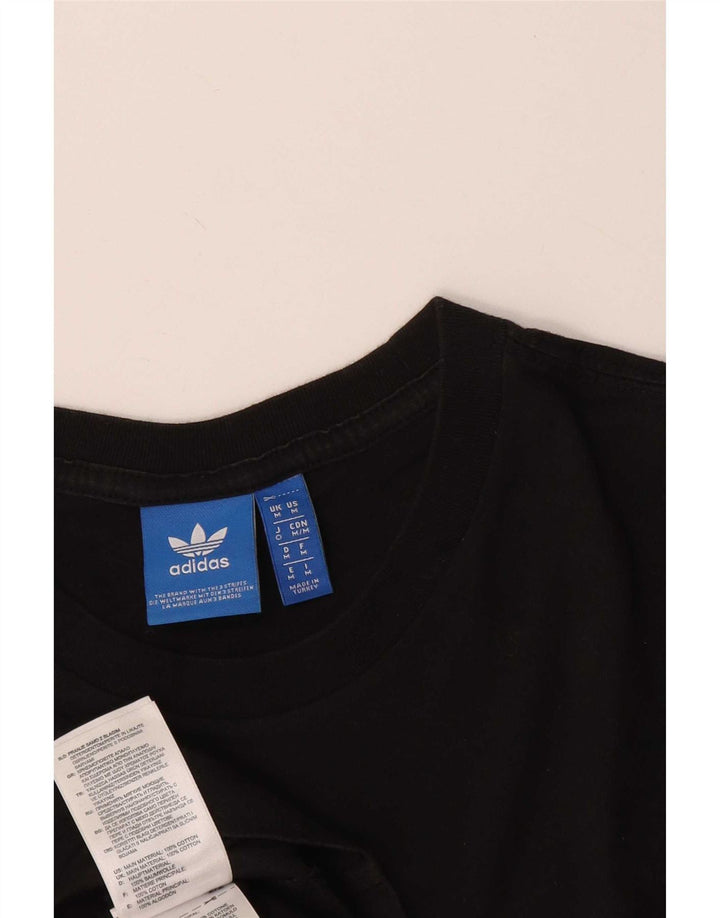 Adidas T-shirt graphique pour homme en coton noir moyen