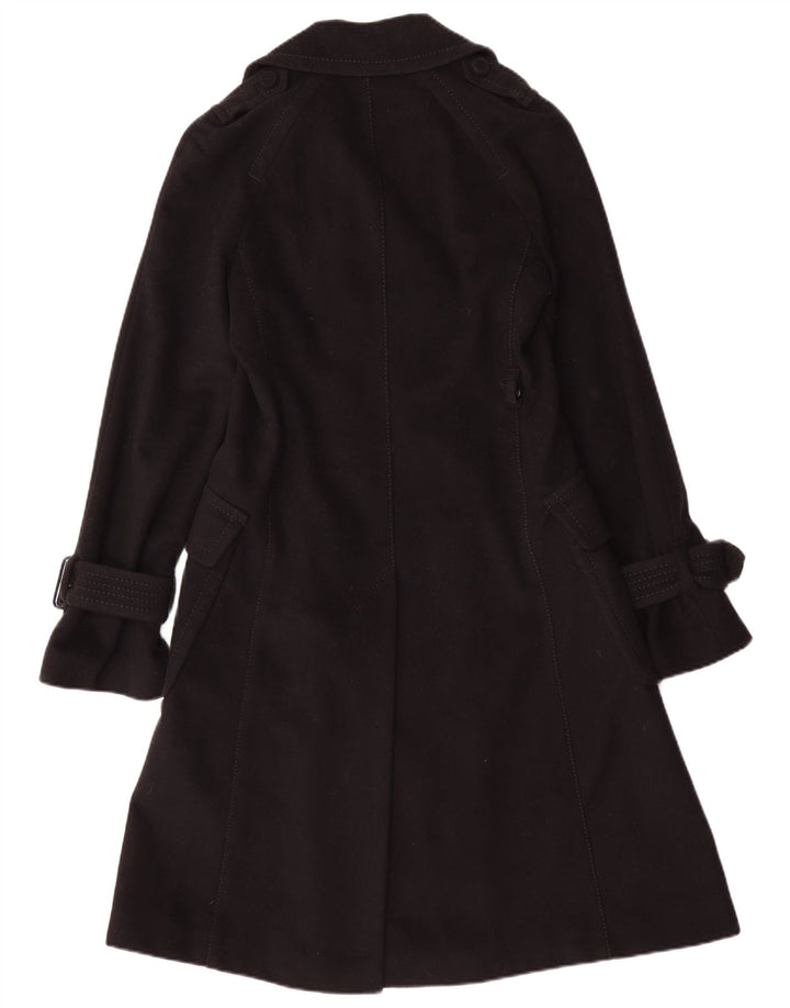 Max & Co. Manteau croisé pour femme UK 10 Petite laine noire