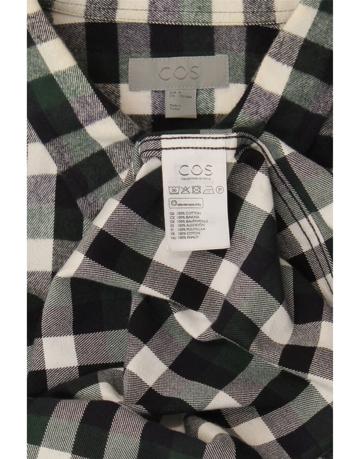 Cos Chemise Flanelle Homme Vert Moyen Carreaux Coton