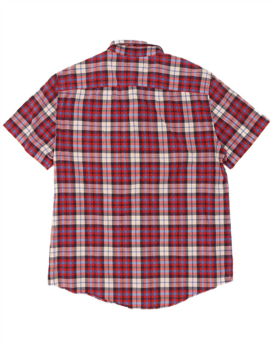 Tommy Hilfiger Chemise Slim à Manches Courtes pour Hommes Grand Carreau Multicolore
