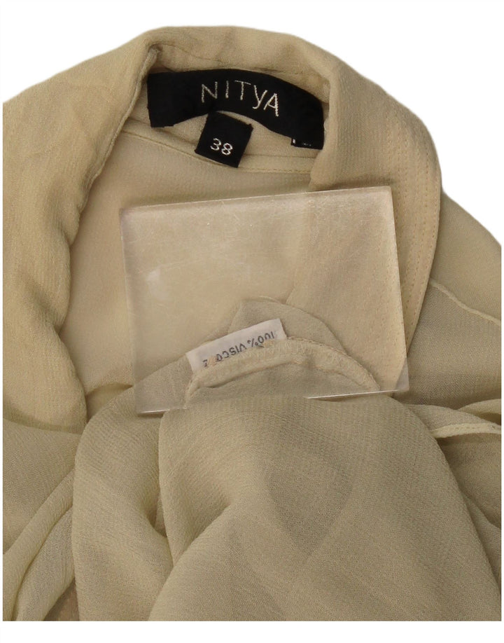 Nitya Chemisier transparent pour femme EU 38 Viscose beige moyen