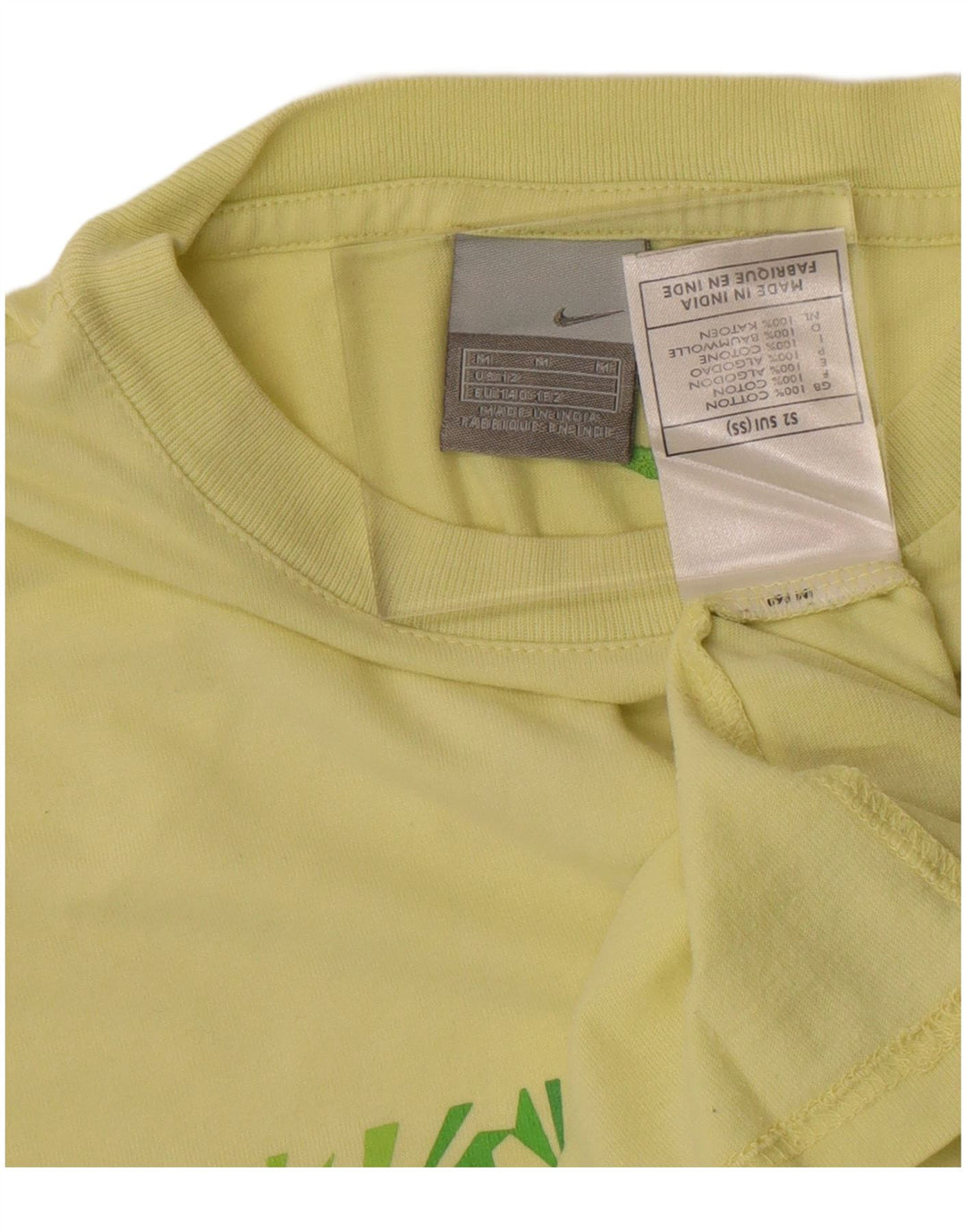 Nike Garçon Graphic T-Shirt Top 10-11 ans Jaune Moyen Coton