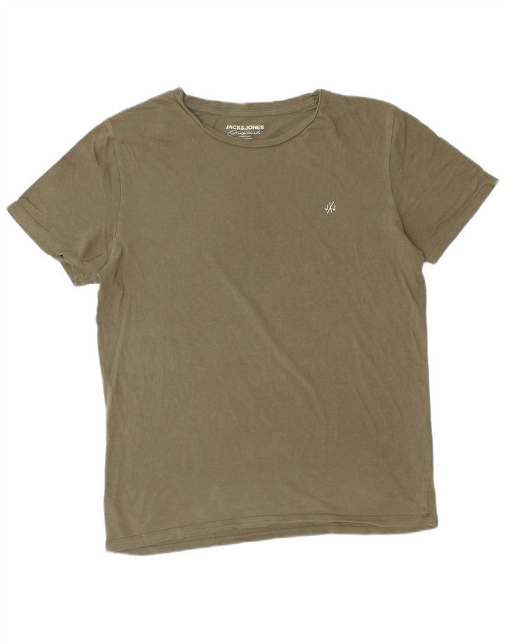 Jack & Jones T-Shirt Homme Haut Large Kaki Coton