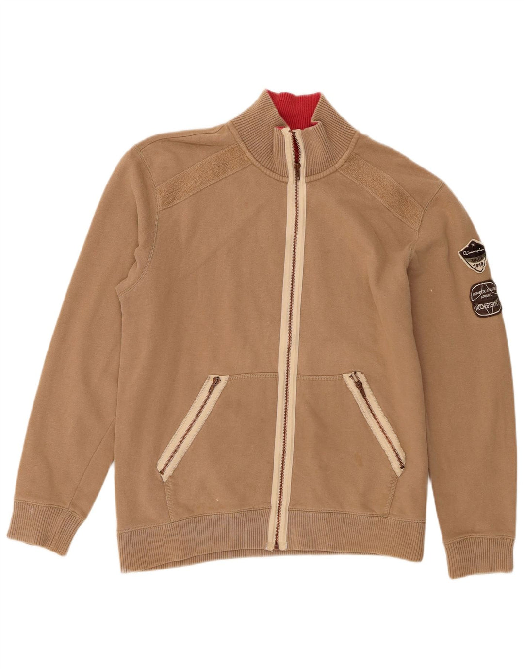 Champion Veste de survêtement pour homme en coton beige Taille L
